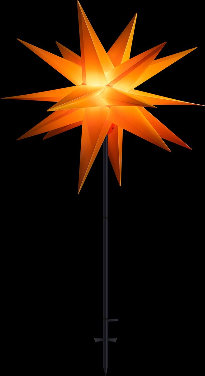 Sterntaler decoratieve ster | Kerstster kunststof | 18 wijzer met standaard | 55cm | Buiten | LED | Stekker